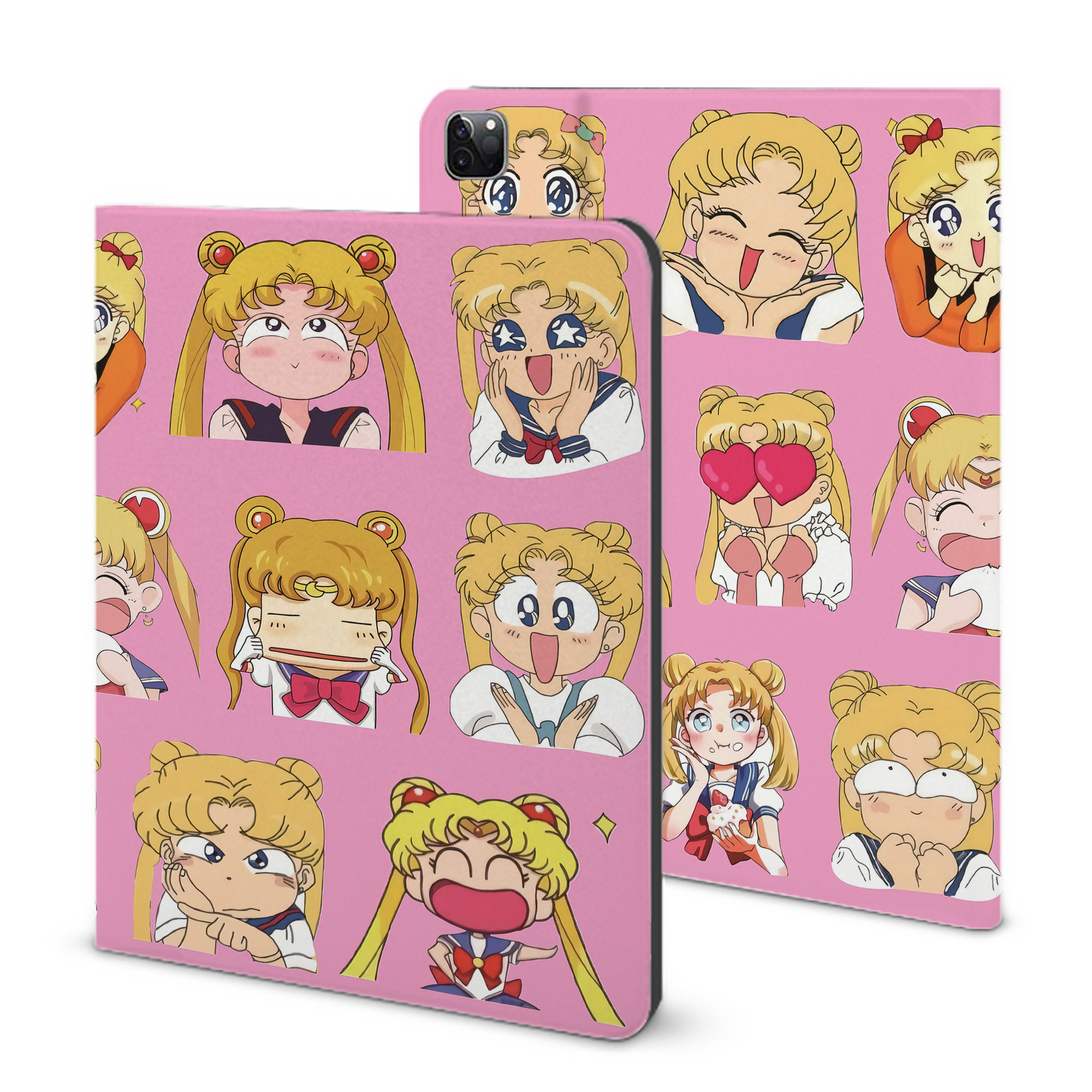 （画像用） 美少女戦士セーラームーン Sailor Moon IPad ケース ブック型 PUレザー TPU 耐衝撃 軽量 薄型 ペン収納なし 全面保護 IPad 各モデル対応